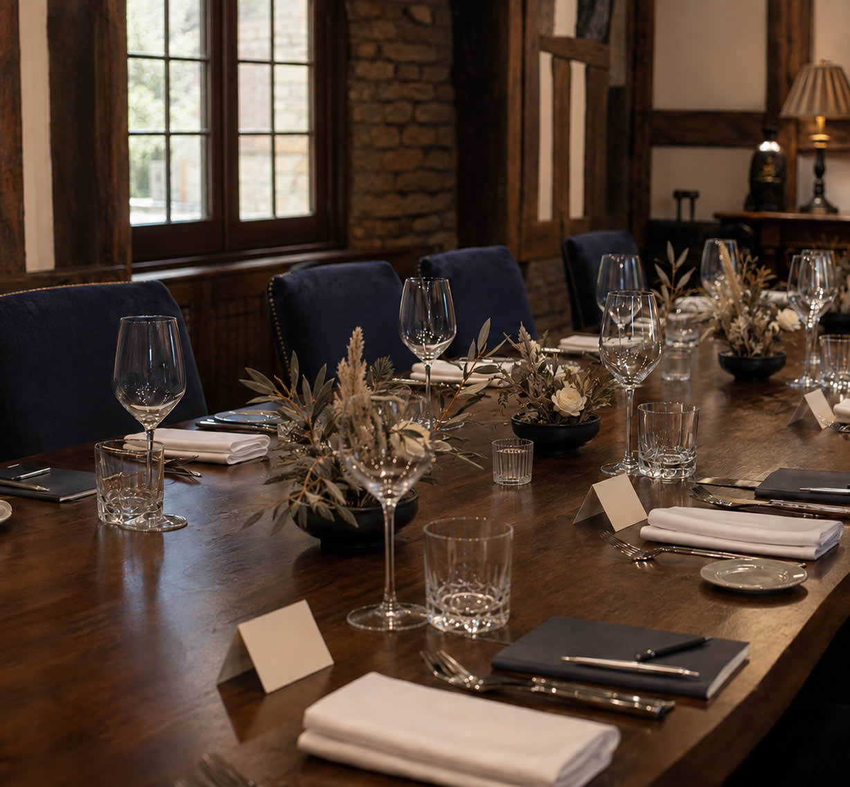 Guests arriving for an intimate leadership dinner
